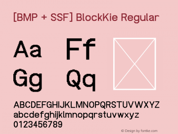 [BMP + SSF] BlockKie Regular 1.0图片样张