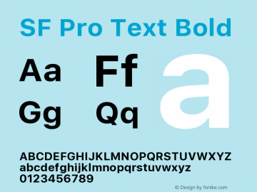 SF Pro Text Bold 13.0d1e33图片样张