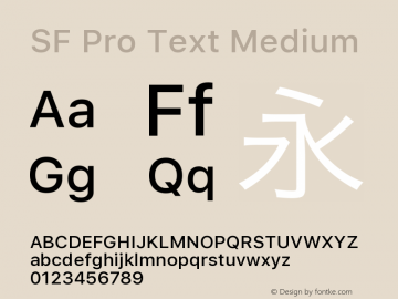 SF Pro Text Medium Version 01.0d1e2图片样张