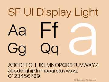 SF UI Display Light 11.0d44e2图片样张