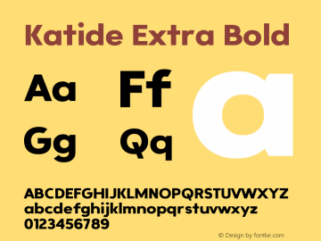 Katide-ExtraBold Version 1.000图片样张