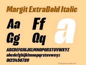 Margit ExtraBold Italic Version 1.009图片样张