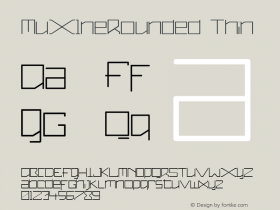 MuX1neRounded Thin Version 1.100;hotconv 1.0.109;makeotfexe 2.5.65596图片样张