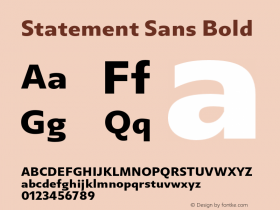 Statement Sans Bold Version 1.000;FEAKit 1.0图片样张