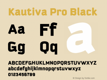 Kautiva Pro Black Version 2.000;hotconv 1.0.109;makeotfexe 2.5.65596图片样张