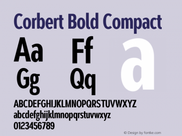 Corbert Bold Compact Version 002.001 March 2020图片样张