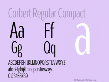 Corbert Regular Compact Version 002.001 March 2020图片样张