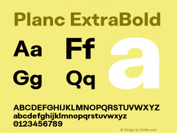Planc ExtraBold Version 1.000 | FøM Fix图片样张