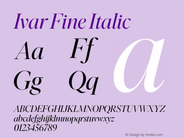 IvarFine-Italic Version 1.801图片样张