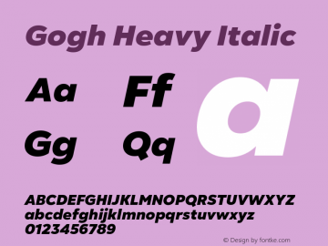 Gogh Heavy Italic Version 1.004 | FøM Fix图片样张