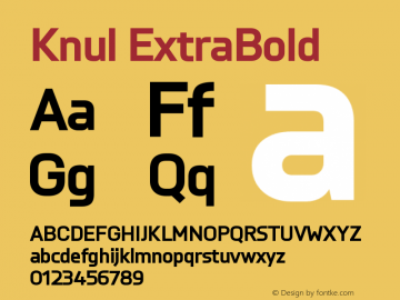 Knul ExtraBold Version 2.000 | FøM Fix图片样张