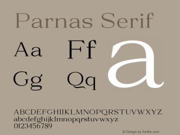 Parnas Serif Version 1.000;hotconv 1.0.109;makeotfexe 2.5.65596图片样张