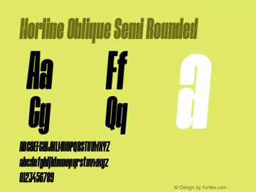Norline-ObliqueSemiRounded Version 1.000图片样张