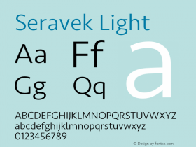 Seravek Light Version 1.000;PS 1.0;hotconv 1.0.88;makeotf.lib2.5.647800图片样张