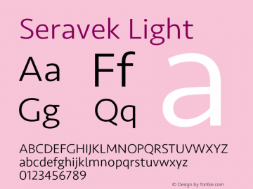 Seravek Light Version 1.000;PS 1.0;hotconv 1.0.88;makeotf.lib2.5.647800图片样张