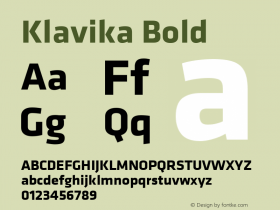 Klavika Bold Version 3.003图片样张