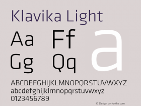 Klavika Light Version 3.003图片样张