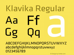 Klavika Regular Version 3.003图片样张