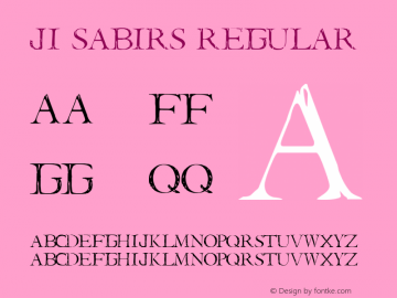 JI-Sabirs Regular Macromedia Fontographer 4.1 6/2/2001 Font Sample