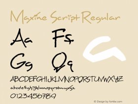 Maxine Script Regular Version 1.0图片样张