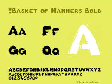 !Basket of Hammers Bold Version 1.1 0 September 15, 2006 ASCII update图片样张