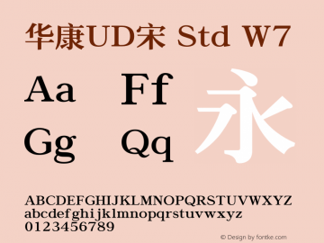 华康UD宋 Std W7 图片样张