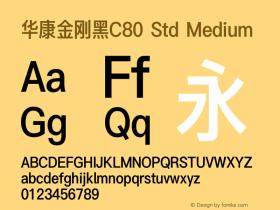 华康金刚黑C80 Std Medium 图片样张