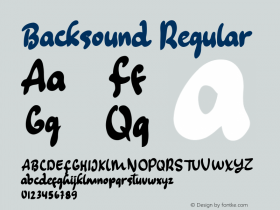 Backsound Version 1.00;June 5, 2021;FontCreator 11.5.0.2430 64-bit图片样张