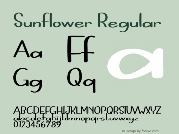 Sunflower Version 1.005;Fontself Maker 3.5.4图片样张