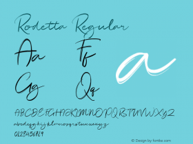 Rodetta Version 1.00;June 10, 2021;FontCreator 11.5.0.2422 64-bit图片样张