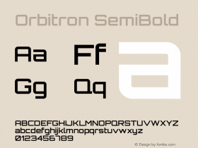 Orbitron SemiBold Version 2.001图片样张