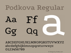 Podkova Regular Version 2.103图片样张