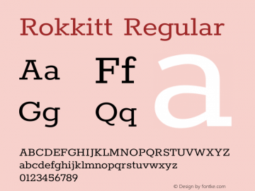 Rokkitt Regular Version 3.103图片样张