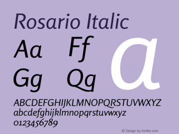 Rosario Italic Version 1.201图片样张