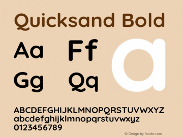 Quicksand Bold Version 3.006图片样张