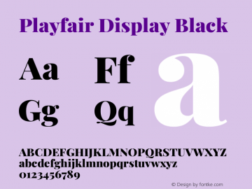 Playfair Display Black Version 1.203图片样张