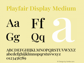 Playfair Display Medium Version 1.203图片样张