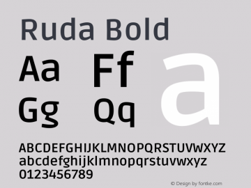 Ruda Bold Version 2.001图片样张