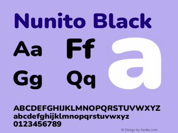 Nunito Black Version 3.602图片样张