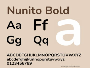 Nunito Bold Version 3.602图片样张