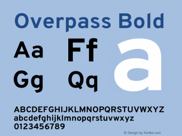 Overpass Bold Version 4.000图片样张