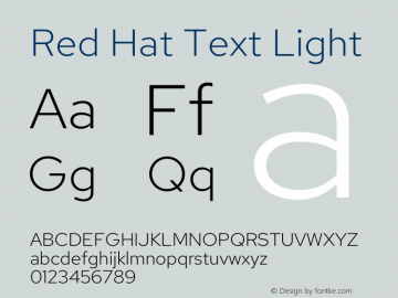 Red Hat Text Light Version 1.021图片样张