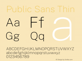 Public Sans Thin Version 2.001图片样张