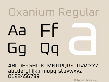 Oxanium Regular Version 2.000图片样张