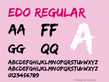 Edo Regular updated June 2007 Font Sample