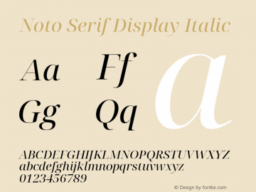 Noto Serif Display Italic Version 2.003图片样张