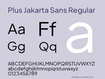 Plus Jakarta Sans Regular Version 2.006图片样张