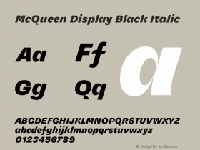 McQueen Display Black Italic Version 1.000图片样张
