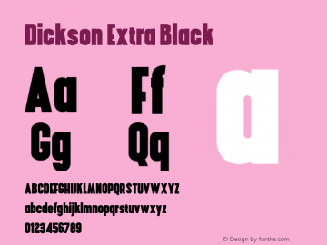 Dickson Extra Black Version 1.000图片样张