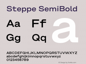 Steppe SemiBold Version 1.000 | FøM Fix图片样张